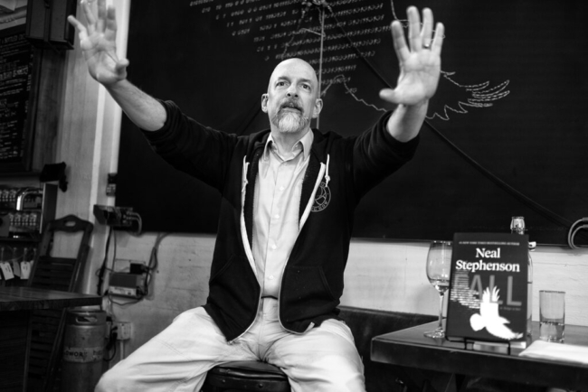 Neal Stephenson en 2019. Photo CC / Christopher Michel.