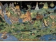 The Land of make believe, carte fictive montrant une quarantaine de contes et comptines.